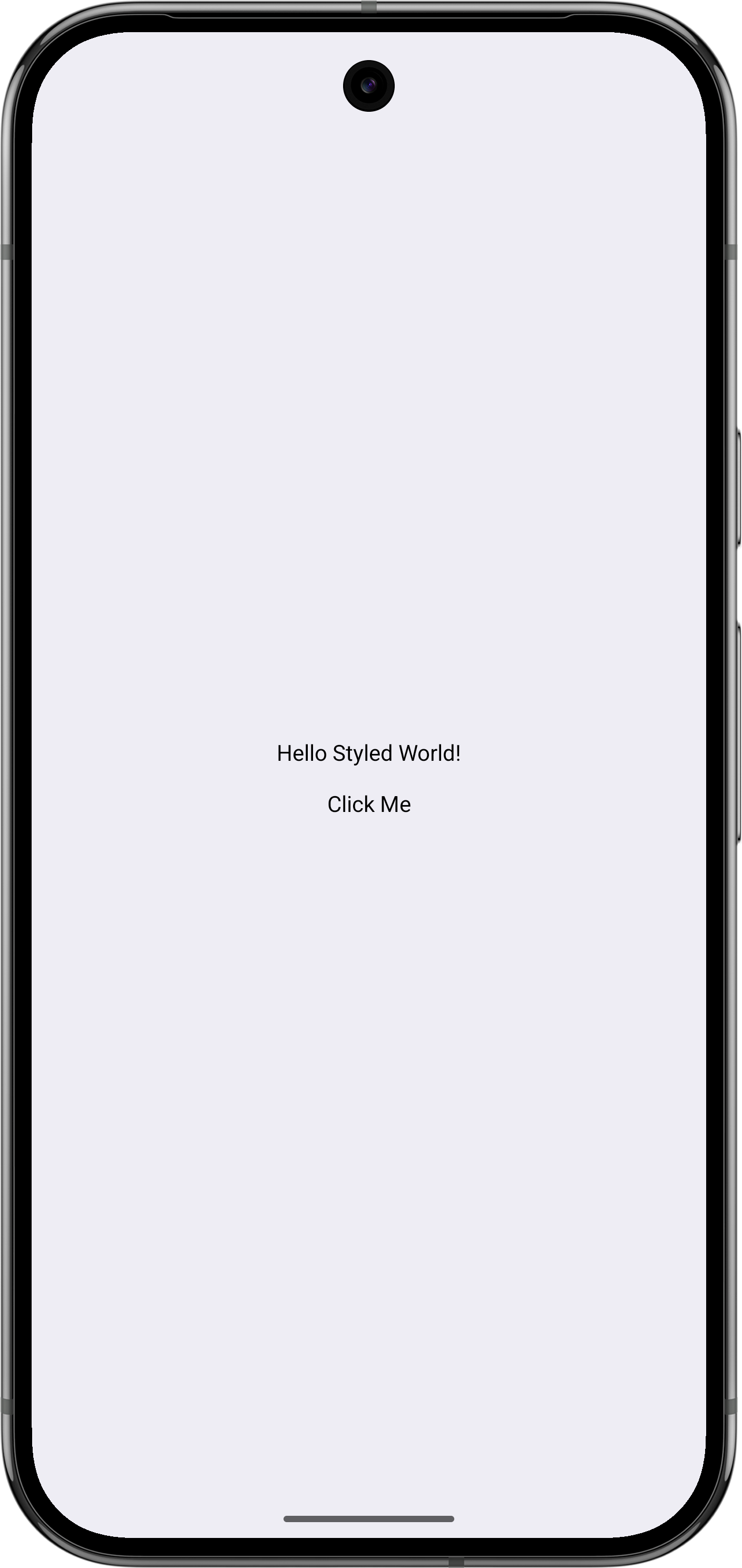 Android XML themed app before connecting colors